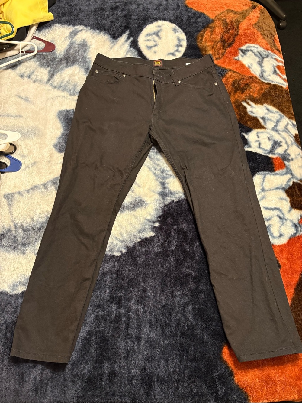 Men's Black Straight-Leg jeans